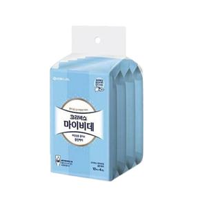 크리넥스 마이비데 화장실용 물티슈 휴대 10매 4팩