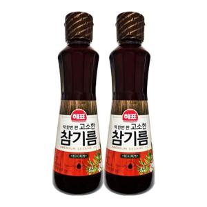 사조해표 딱한번 짠 고소한 참기름 320mL x 2개