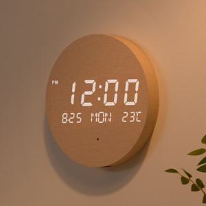 모던 미니 LED 벽시계 전자 디지털 무소음 거실  탁상 인테리어 벽걸이 요일 온도 시계