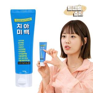 퓨어네이처 미백치약 화이트닝 생약추출 오가닉 임산부 잇몸케어 무불소 100g 12개