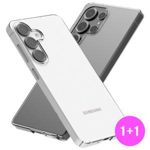 1+1 갤럭시 투명 하드케이스 젤리 범퍼 맥세이프 S25 S24 S23 S22 플러스 울트라 유막방지 슬림 스키니