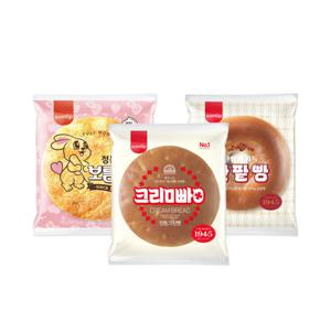 삼립 삼총사빵 3종 12봉(크림빵/단팥빵/보름달)