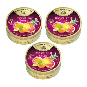캐빈디쉬 하비캔디 트로피칼 과일 캔디 200g x 3개