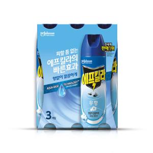 (임박재고특가) 에프킬라 모기약 에어로졸 무향 500ml 3개