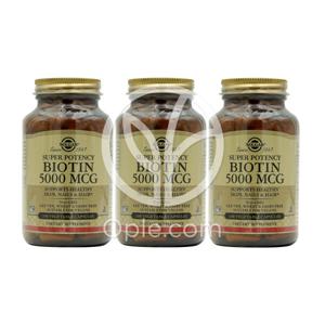 (오플닷컴) 3개 슈퍼 포텐시 비오틴 5000 mcg Biotin 100 베지 캡슐 빠른직구