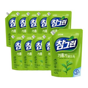참그린 기름기뽀드득 주방세제 리필 1.2L 10개 (1BOX)