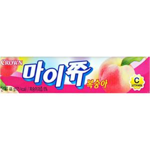 복숭아 젤리 츄잉캔디 크라운 간식 마이쮸 44gX15개 과자