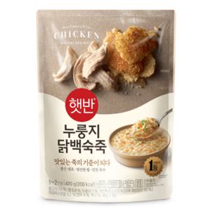 CJ 햇반 누룽지닭백숙죽 420g x 6개