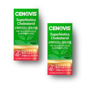 수퍼바이오틱스 콜레스테롤 기능성 유산균 (30캡슐/30일분) x 2개 세트