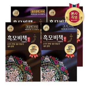 리엔 흑모비책 골드 염색약 90G X 4개 (자연갈색/짙은갈색/흑갈색/흑색 4종 택1)