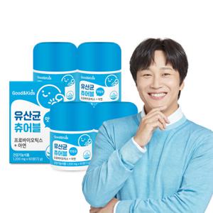 굿앤키즈 장건강 맛있는 유산균 츄어블 프로바이오틱스 아연 60정 4박스 / 소비기한 25.12.13