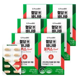 혈당엔 바나바 포커스 30정x6박스/6개월 바나바잎 코로솔산 혈당케어 (특가)