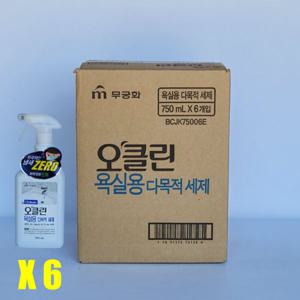 무궁화 오클린 다목적 세제 750ml 6개(1box)/세정제/욕실세제/욕실세정제/다용도세제/다목적세제/욕실크리