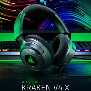 레이저 크라켄 V4 X 유선 게이밍 헤드셋 헤드폰 Razer KRAKEN V4 X 버전 RGB라이트