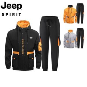 지프 JEEP SPIRIT 통기성 빠른건조 야외 캠핑 야외 재킷 방풍자켓 바람막이 세트