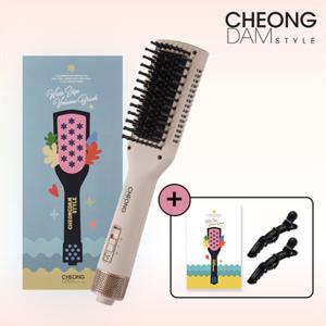 청담스타일 와이드 엣지 볼륨 브러쉬 고데기 (로즈핑크)