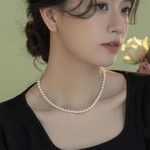 패션 진주목걸이 레이어드 클래식 유행을타지않는 목걸이(선물용박스 포함)
