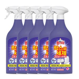 홈스타 락스와세제 3X 폼스프레이 후로랄 500ML 5개