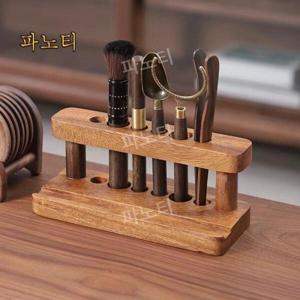 펜홀더/연필꽂이/만년필 거치대 핸드폰 홀더 원목 다도 정리함 붓꽂이 정리대 수납함 연필통