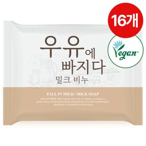 우유에빠지다 세안 세수비누 대용량 100g 16개