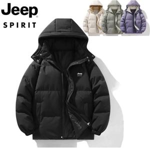 지프 JEEP SPIRIT  남자점퍼2024겨울점퍼따뜻하고두툼한후드패딩(후드탈부착)