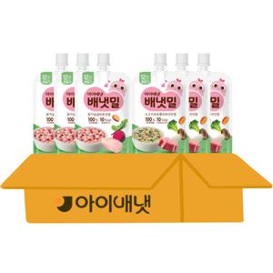 아이배냇 배냇밀 베베 짜먹는 유아용 간식 2종 소고기브로콜리3+닭가슴살비트3 3+3행사