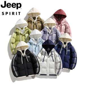 지프스피릿 JEEP SPIRIT 패딩+후드 탈부착 가능 남성 캐주얼 루즈핏 패딩 JP224