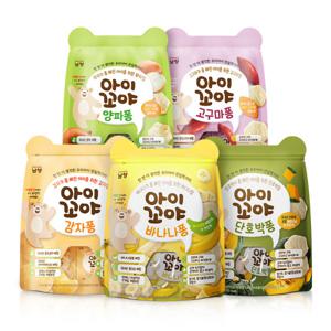 아이꼬야 퐁 아기과자 5종 스타터 팩 5개 (감자+양파+고구마+단호박+바나나)