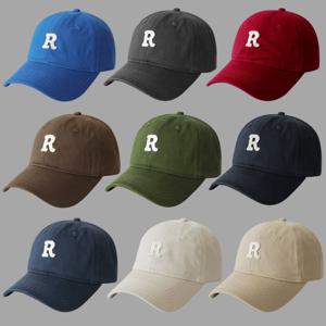 남성 여성 야구모자 학생 커플 무지 R자수 대두 볼캡 OHT-CAP2