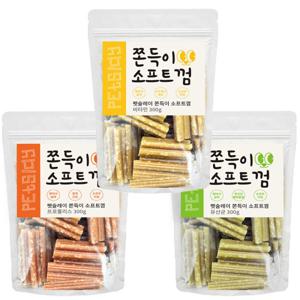 펫슬레이 쫀득이 가수분해 소프트껌 300g 유산균/비타민/프로폴리스 강아지간식/강아지껌/치석제거껌/덴탈껌