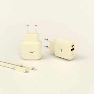 PD 25W GaN 지원 PPS 고속 충전기 2포트 (C to C 케이블 포함)