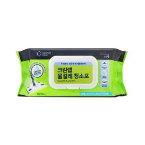 크린랩 물걸레청소포 대형 37cm x 22cm 30매 생활화학 안전인증 베이킹소다함유 찌든때청소