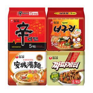 신라면+안성탕면+너구리+짜파게티 20봉 신안너짜