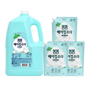 퐁퐁 베이킹소다 3L 용기 1개 + 2L 리필 3개