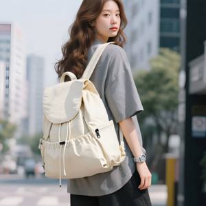 나일론 스트링 백팩 대학생 노트북 여성 여행 가벼운 학생 여행용 가방 SN80524