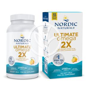 (오플닷컴) 얼티메이트 2X 오메가 3 2150 mg EPA 1125 DHA 875 레몬맛 120 소프트젤 Nordic 빠른직구