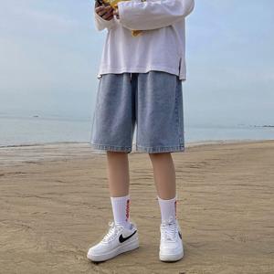 남성 버뮤다팬츠 청반바지 청바지 5부