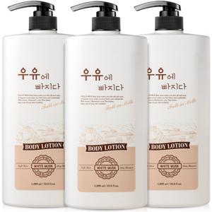 우유에빠지다 고보습 바디로션  산양유 밀크 우유 1000ml 3개 대용량