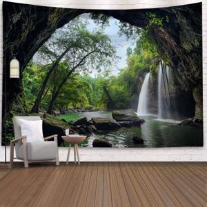 초대형 패브릭포스터 숲속 폭포 300x150cm