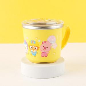 [꼬마스타 ACC]뽀로로 논슬립 뚜껑스텐컵(피크닉)