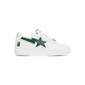 25 SS BAPE 여성 화이트   그린 베이프 스타 아이콘  1 스니커즈 251546F128012