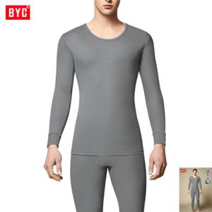 BYC시보리40수베이직진회색양면내복상하1세트BYT6654