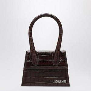 JACQUEMUS 브라운 악어 무늬 가죽 Le Chiquito Moyen 백 25E213BA0024301/Q_JACQM-880