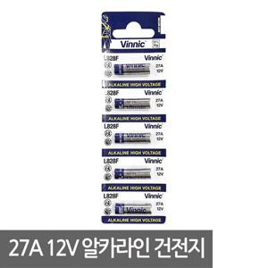 비닉 27A 12V/알카라인 건전지/카드타입/1팩 5개/L828F