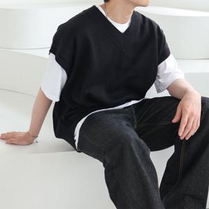 남여공용 데일리룩 루즈핏 베스트 조끼 DS2-VEA-Q052-검정