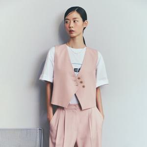 [랩](SET-상의)쓰리버튼 브이 크랍베스트(AR2WV472)