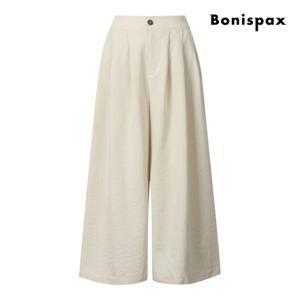 보니스팍스  핀턱 백 밴딩 와이드 팬츠 (XP4PT011M0)
