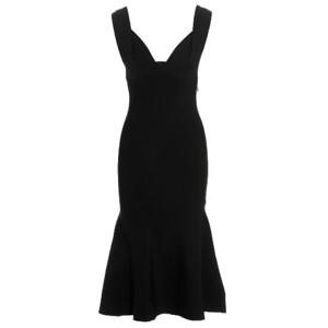 ROLAND MOURET 스트레치 니트 미디 드레스 RMRS23003MBLACK