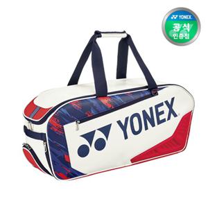 요넥스 배드민턴 가방 2단 토너먼트백 화이트레드 BA02331WEX