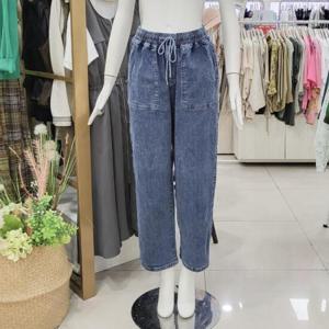 스테파니 DP01 와이드 밴딩 배기 청바지 A24DM4702